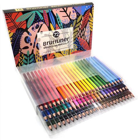 INFINITYWatercolor Pencils Set Pre-Sharpened Water Soluble Color Pencils Art Supplies for Students Adults Artists Drawing Sketching Coloring Books 48 Watercolor Pencils