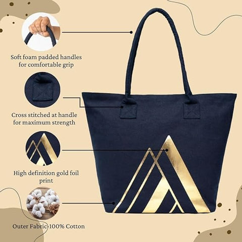 earthsave Handbag for Women | Canvas Tote Bag for Women With Zip | Handbag for Office & College | Printed Canvas Travel Bags For Women | Vegan Bag earthsave Handbag for Women | Canvas Tote Bag for Women With Zip | Handbag for Office & College | Printed Canvas Travel Bags For Women | Vegan Bag
