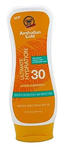 Australian Gold Sunscreen Ultimate Hydration Lotion Spf 30, 8 Ounce (Pack of 2)
