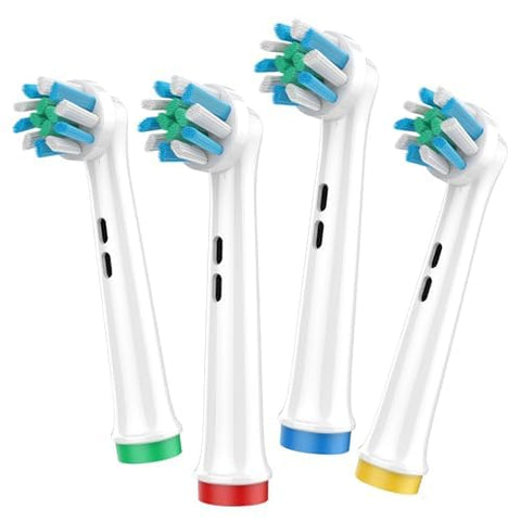 4 Count Electric Toothbrush Replacement Refill Heads with Twisted Bristles for Superior Plaque Removal - Ideal for Family Oral Health 4 Count Electric Toothbrush Replacement Refill Heads with Twisted Bristles for Superior Plaque Removal - Ideal for Family Oral Health