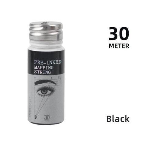 30M Length Pre-inked Mapping String Microblading Mapping Tread Measuring Positioning Tools for Eyebrow, lip Permanent Makeup (Black) 30M Length Pre-inked Mapping String Microblading Mapping Tread Measuring Positioning Tools for Eyebrow, lip Permanent Makeup (Black)