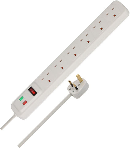Brennenstuhl 6-Way Extension Lead with surge protection (2m cable, Power Strip with 80° angle of sockets, with switch) Brennenstuhl 6-Way Extension Lead with surge protection (2m cable, Power Strip with 80° angle of sockets, with switch)