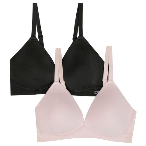 DKNY Ladies 2 Pack Wireless Microfiber Plunge Bra (as1, Alpha, x_l, Regular, Regular, Standard, Black/Ballerina, XL) DKNY Ladies 2 Pack Wireless Microfiber Plunge Bra (as1, Alpha, x_l, Regular, Regular, Standard, Black/Ballerina, XL)