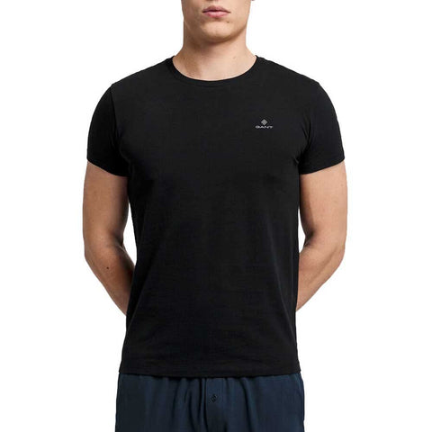 GANT Men's C-Neck T-Shirt 2-Pack, Black, XL GANT Men's C-Neck T-Shirt 2-Pack, Black, XL