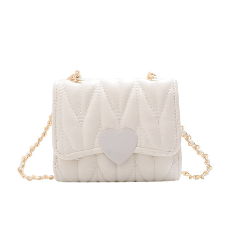 Women Girl Mini Shoulder Bag, Cute Heart Design Princess Crossbody Bags Purses for Toddler little Girls Gift, White Women Girl Mini Shoulder Bag, Cute Heart Design Princess Crossbody Bags Purses for Toddler little Girls Gift, White