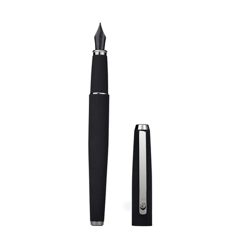 Hongdian 517D Matte Black Fountain Pen Medium Nib, Warrior Series Classic Design with Converter and Metal Box Hongdian 517D Matte Black Fountain Pen Medium Nib, Warrior Series Classic Design with Converter and Metal Box