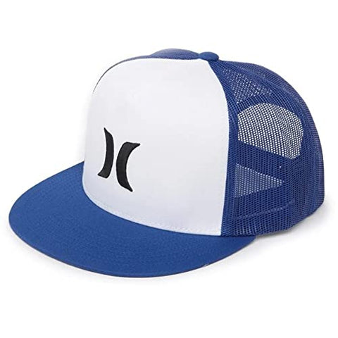 Hurley Adult Mens Mesh Snapback Adjustable Trucker Cap Hat (Blue/White) Hurley Adult Mens Mesh Snapback Adjustable Trucker Cap Hat (Blue/White)