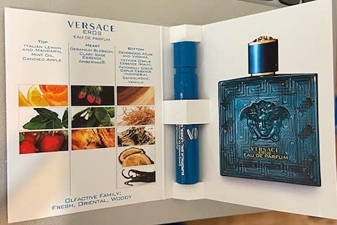 Versace Eros Eau De Parfum Travel Sample Spray Vial .03 Oz/1 Ml Versace Eros Eau De Parfum Travel Sample Spray Vial .03 Oz/1 Ml