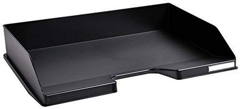 Exacompta - Ref 11714D - ECOBlack Landscape Letter Trays Combo - 255 x 365 x 65mm in Size, Suitable for A4 Documents, Stackable, Holds Approx. 500 Sheets - Black (Pack of 4) Exacompta - Ref 11714D - ECOBlack Landscape Letter Trays Combo - 255 x 365 x 65mm in Size, Suitable for A4 Documents, Stackable, Holds Approx. 500 Sheets - Black (Pack of 4)