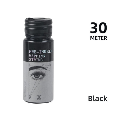 30M Length Pre-inked Mapping String Microblading Mapping Tread Measuring Positioning Tools for Eyebrow, lip Permanent Makeup (Black) 30M Length Pre-inked Mapping String Microblading Mapping Tread Measuring Positioning Tools for Eyebrow, lip Permanent Makeup (Black)