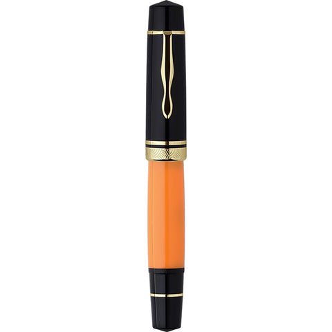 erofa Majohn P139 Piston Resin Fountain Pen Medium Nib with Box, Brass Piston System Large Capacity Writing Pen, Black Yellow erofa Majohn P139 Piston Resin Fountain Pen Medium Nib with Box, Brass Piston System Large Capacity Writing Pen, Black Yellow