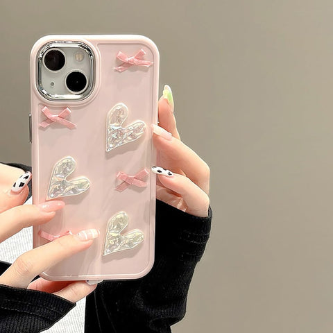 Pink Love Butterfly Bow 3D Laser Phone Case Compatible with iPhone 11 Soft TPU Cover Pink Love Butterfly Bow 3D Laser Phone Case Compatible with iPhone 11 Soft TPU Cover