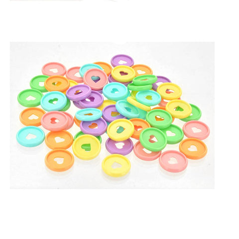 YANGWEN 90 Pcs Plastic Loose Leaf Binder Discs, 6 Colors Discbound Expansion Discs Heart Binder Rings for for Add Extra Pages, DIY Notebooks Planners (24mm) YANGWEN 90 Pcs Plastic Loose Leaf Binder Discs, 6 Colors Discbound Expansion Discs Heart Binder Rings for for Add Extra Pages, DIY Notebooks Planners (24mm)