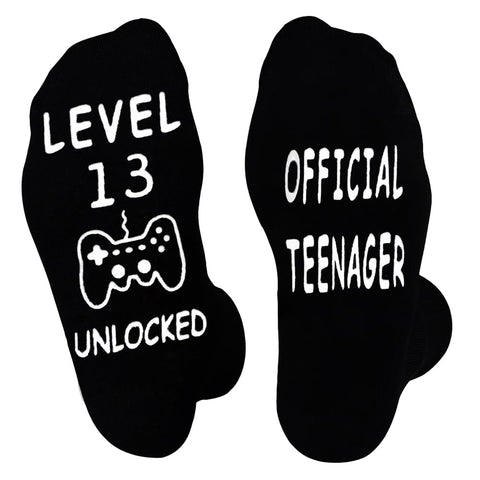 Level 13 Unlocked Socks Novelty Gamer Socks Funny Christmas Brithday Gifts for 13 Year Old Boys 18 Male Teenager Son Him Level 13 Unlocked Socks Novelty Gamer Socks Funny Christmas Brithday Gifts for 13 Year Old Boys 18 Male Teenager Son Him