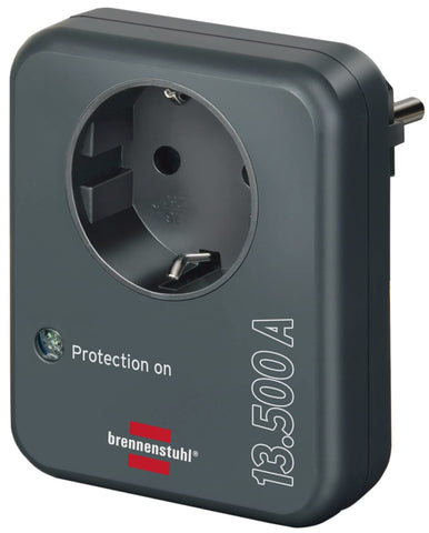 Brennenstuhl Steckdosenadapter mit Überspannungsschutz 13.500 A (Adapter als Blitzschutz für Elektrogeräte) anthrazit Brennenstuhl Steckdosenadapter mit Überspannungsschutz 13.500 A (Adapter als Blitzschutz für Elektrogeräte) anthrazit