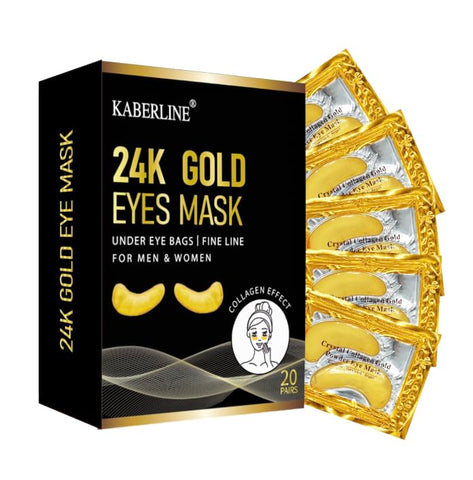 24K Gold Under Eye Mask (20 Pairs) - Under Eye Mask for for Puffy Eyes and Dark Circles. With Hyaluronic Acid & Collagen 24K Gold Under Eye Mask (20 Pairs) - Under Eye Mask for for Puffy Eyes and Dark Circles. With Hyaluronic Acid & Collagen