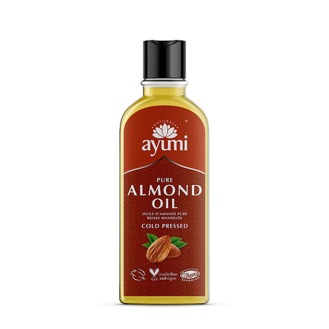 Ayumi Pure Almond Oil, Rich in Fatty Acids to Keep Skin Protected From Dryness & Wrinkles, Alleviates Dry Hair & Scalp Conditions - 1 x 150ml