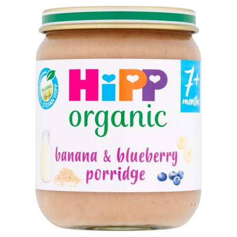 HiPP Organic Banana and Blueberry Porridge Baby Food Jar 7 Plus months (6 x 160g) HiPP Organic Banana and Blueberry Porridge Baby Food Jar 7 Plus months (6 x 160g)