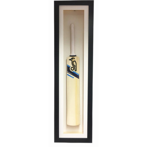 Kwik Picture Framing Ltd Cricket Bat 3D Display Case for Signed Cricket Bat in Black Frame - Oak Frame - White Mount Kwik Picture Framing Ltd Cricket Bat 3D Display Case for Signed Cricket Bat in Black Frame - Oak Frame - White Mount