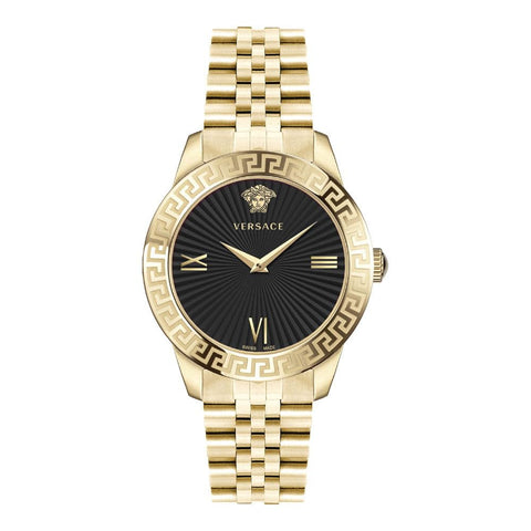 Versace VEVC01121 Women's Greca Signature Watch on the Case Stainless Steel Bracelet 38 mm Versace VEVC01121 Women's Greca Signature Watch on the Case Stainless Steel Bracelet 38 mm