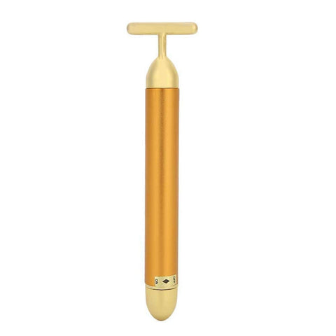 24K Gold Face Massage Stick Electric Face Slimming Massager, Lift and Firm Face Skin, V-Shape Face Massage Tool 24K Gold Face Massage Stick Electric Face Slimming Massager, Lift and Firm Face Skin, V-Shape Face Massage Tool