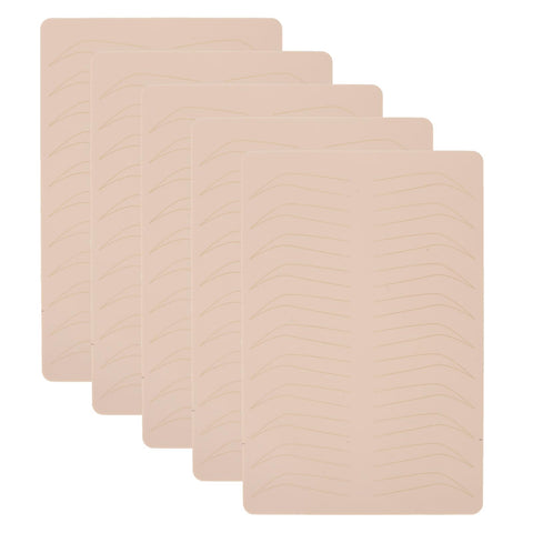 Sonew 5 Pcs Microblading Practice Fake Skin, 1.5mm Thick Double Sided Eyebrow Tattoo Practice Skin for Beauty Salon Sonew 5 Pcs Microblading Practice Fake Skin, 1.5mm Thick Double Sided Eyebrow Tattoo Practice Skin for Beauty Salon