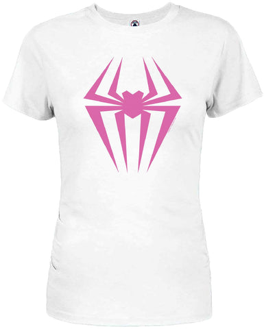Marvel Spider-Gwen Symbol Logo Costume Juniors Womens T-Shirt(XXL, White) Marvel Spider-Gwen Symbol Logo Costume Juniors Womens T-Shirt(XXL, White)