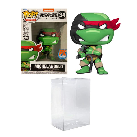 Funko Pop! - TMNT - Michelangelo Previews PX Exclusive Bundled with EcoTEK Pop Protector Funko Pop! - TMNT - Michelangelo Previews PX Exclusive Bundled with EcoTEK Pop Protector