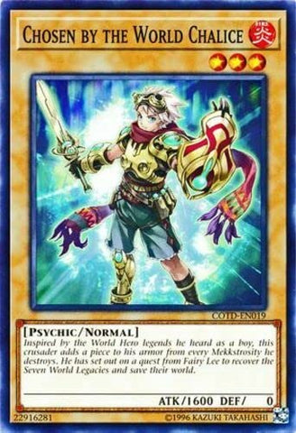 Chosen by The World Chalice - COTD-EN019 - Unlimited Edition - Code of The Duelist - NM/M Chosen by The World Chalice - COTD-EN019 - Unlimited Edition - Code of The Duelist - NM/M