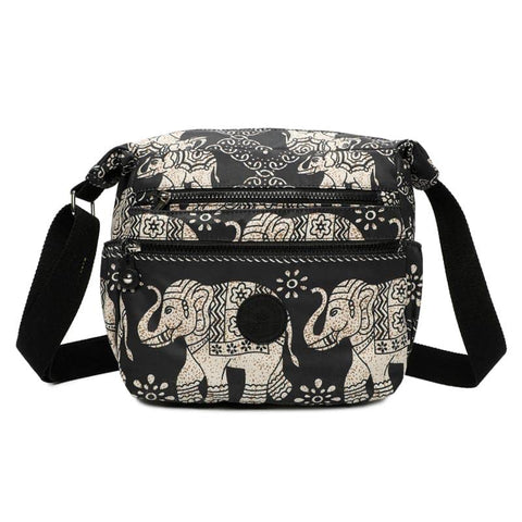 Air Supreme Nylon Floral Printed Crossbody Bag Shoulder Handbag with Multiple Zip Compartments and Pockets (Black White Printed) Air Supreme Nylon Floral Printed Crossbody Bag Shoulder Handbag with Multiple Zip Compartments and Pockets (Black White Printed)