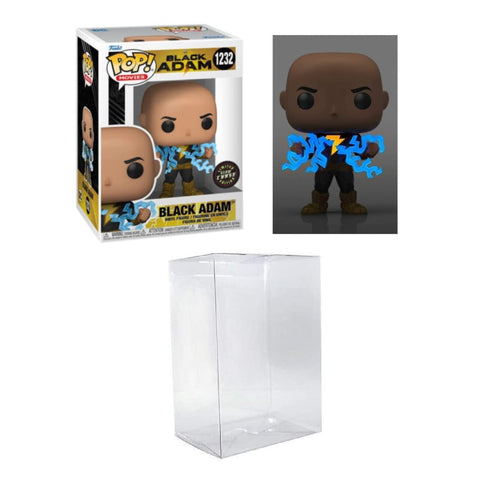 Funko Pop! - Black Adam - Black Adam No Cape with Lighting Chest Chase Bundled with a Byron's Attic Pop Protector Funko Pop! - Black Adam - Black Adam No Cape with Lighting Chest Chase Bundled with a Byron's Attic Pop Protector
