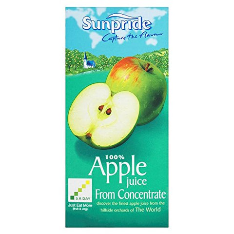 Sunpride 100% Apple Juice from Concentrate 1 Litre (Pack of 12 x 1ltr) Sunpride 100% Apple Juice from Concentrate 1 Litre (Pack of 12 x 1ltr)