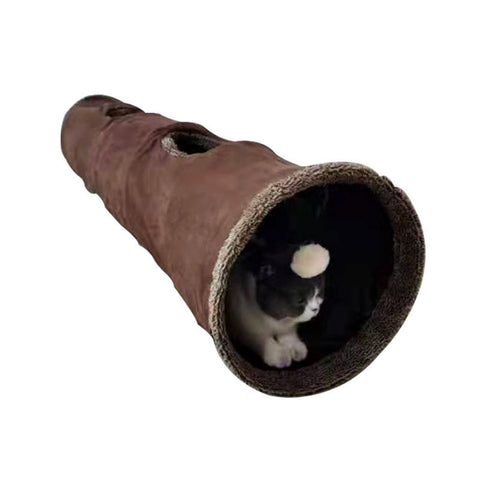 Durable Suede Pet Cat Tunnel for Indoor Cats Collapsible Pet Tube Tunnel Interactive Play Toys with Ball Peek Holes for Kittens Ferrets Rabbits Puppies Small Animals Crinkle House Cats Tunnel Bed Durable Suede Pet Cat Tunnel for Indoor Cats Collapsible Pet Tube Tunnel Interactive Play Toys with Ball Peek Holes for Kittens Ferrets Rabbits Puppies Small Animals Crinkle House Cats Tunnel Bed