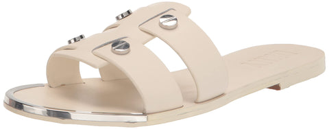 DKNY Women's Everyday Glynn-Flat Sandal, Egg NOG, 7.5 DKNY Women's Everyday Glynn-Flat Sandal, Egg NOG, 7.5