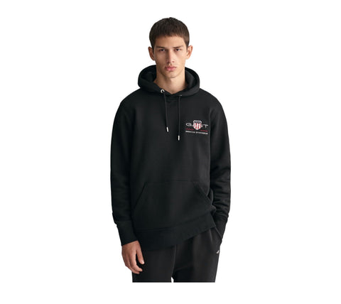 GANT Men's Reg Medium Archive Shield Hoodie Hooded Sweatshirt , Black,L GANT Men's Reg Medium Archive Shield Hoodie Hooded Sweatshirt , Black,L