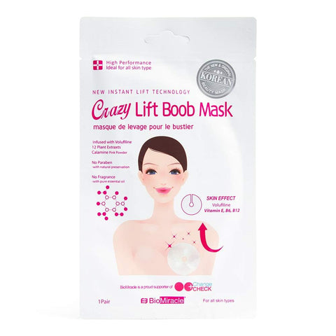 BioMiracle Breast Lift Mask - Hydrates Skin, Firms Breasts, Soothes Irritation, Fragrance Free BioMiracle Breast Lift Mask - Hydrates Skin, Firms Breasts, Soothes Irritation, Fragrance Free