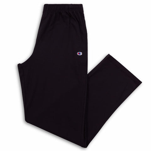 Champion Big and Tall Jersey Pants for Men - Open Bottom Lightweight Lounge Pant Black Champion Big and Tall Jersey Pants for Men - Open Bottom Lightweight Lounge Pant Black
