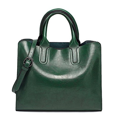 ZOSIVEB Women Fashion Tote Handbags Lightweight PU Leather Satchel Shoulder Bags Retro Oil Wax Handle Purse (Green) ZOSIVEB Women Fashion Tote Handbags Lightweight PU Leather Satchel Shoulder Bags Retro Oil Wax Handle Purse (Green)