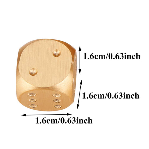 Dice Set with Box, 5pcs Aluminium Alloy Dices Set with Storage Box Suitable for a Variety of Table Games, Poker, Monopoly, etc(Gold-Rectangle-Gold) Dice Set with Box, 5pcs Aluminium Alloy Dices Set with Storage Box Suitable for a Variety of Table Games, Poker, Monopoly, etc(Gold-Rectangle-Gold)