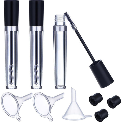 3 Pcs 7.5ml Refillable Eyelash Serum Bottles Clear Mascara Tubes Eyebrow Brush Tube Eyelash Cream Container Vials with Eyelash Wand Mini Funnels and Leak Stoppers 3 Pcs 7.5ml Refillable Eyelash Serum Bottles Clear Mascara Tubes Eyebrow Brush Tube Eyelash Cream Container Vials with Eyelash Wand Mini Funnels and Leak Stoppers