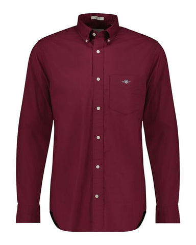 GANT Mens Fit Poplin Shirt Wine Red L GANT Mens Fit Poplin Shirt Wine Red L