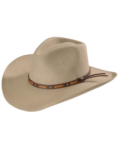 Stetson Men's Hutchins 3X Wool Felt Cowboy Hat Stone 6 3/4 Stetson Men's Hutchins 3X Wool Felt Cowboy Hat Stone 6 3/4