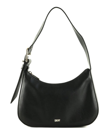 DKNY Top Zip Closure Casual Satchel, Black/Gold DKNY Top Zip Closure Casual Satchel, Black/Gold