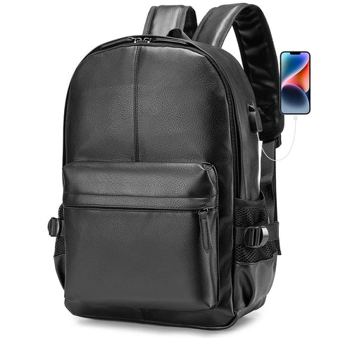 SPAHER 15.6 Inches Leather Laptop Backpack Unisex Casual Daypack Ipad Bag School Bag Hiking Travel Business Luggage Outdoor College Shoulder Bag Gift for Men Women Boys Girls Black SPAHER 15.6 Inches Leather Laptop Backpack Unisex Casual Daypack Ipad Bag School Bag Hiking Travel Business Luggage Outdoor College Shoulder Bag Gift for Men Women Boys Girls Black