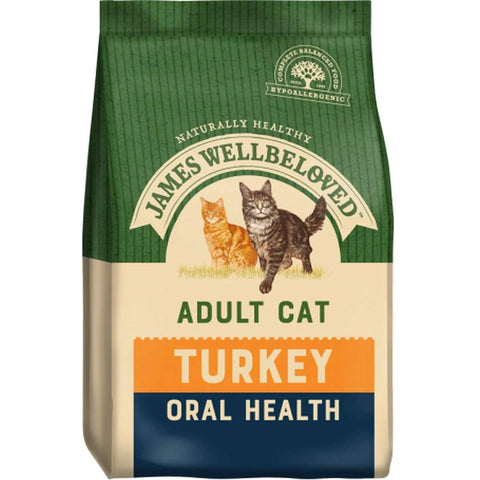 James Wellbeloved Adult Oral Health Turkey 4 kg Bag, Hypoallergenic Dry Cat Food James Wellbeloved Adult Oral Health Turkey 4 kg Bag, Hypoallergenic Dry Cat Food
