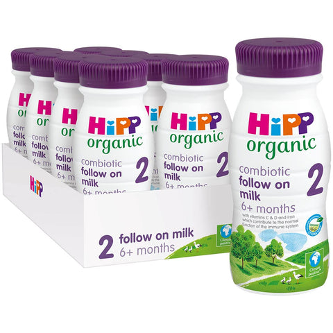 HiPP Organic 2 Follow on Baby Milk Ready to feed liquid formula, From 6 months 200ml (Pack of 8) HiPP Organic 2 Follow on Baby Milk Ready to feed liquid formula, From 6 months 200ml (Pack of 8)