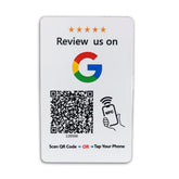 Contactless Sharing Smart NFC 'Review us Card" for Your Google Account, Touchless Card Reusable QR Code Tap Review Card,Change Anytime,no app Needed
