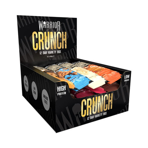 Warrior, CRUNCH - High Protein Bars - 20g Protein Each Bar - 12 Pack x 64g, Variety Pack Warrior, CRUNCH - High Protein Bars - 20g Protein Each Bar - 12 Pack x 64g, Variety Pack