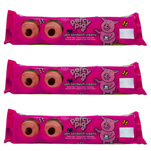 M&S Percy Pig Jam Sandwich Creams Biscuits with Raspberry Jam Marks & Spencer 150g - 3 Pack in a Premier Life Store Box M&S Percy Pig Jam Sandwich Creams Biscuits with Raspberry Jam Marks & Spencer 150g - 3 Pack in a Premier Life Store Box