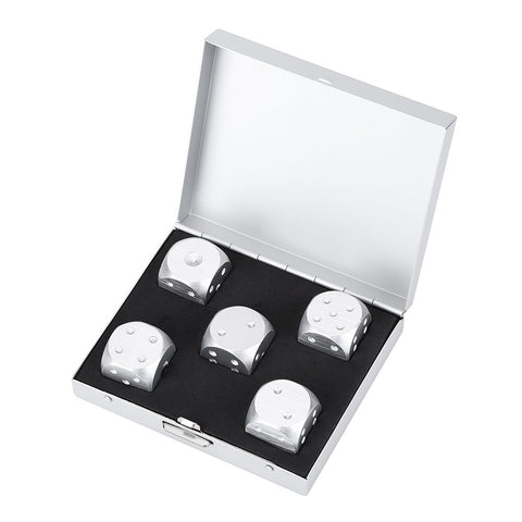 5pcs Table Game Dice, Aluminium Alloy Table Game Poker Games Dices Set with Storage Box for Table Games Poker Monopoly(Silver- Box) 5pcs Table Game Dice, Aluminium Alloy Table Game Poker Games Dices Set with Storage Box for Table Games Poker Monopoly(Silver- Box)